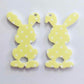 38mm YELLOW POLKA DOT Acrylic BUNNIES