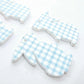 35mm BLUE GINGHAM Acrylic BUNNIES.