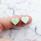 10mm POLKA DOT Acrylic HEART MIXED PACK