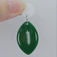 dark green NRL football DIY earring supplies laser cut acrylic dangles blanks sport mum