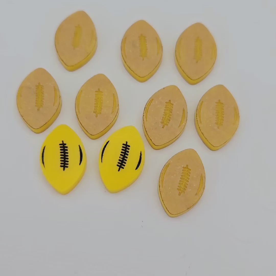 yellow football NRL AFL sports team DIY earring supplies laser cut acrylic studs blanks