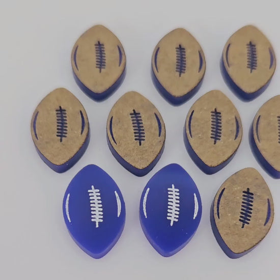 dark blue football NRL AFL sports team DIY earring supplies laser cut acrylic studs blanks