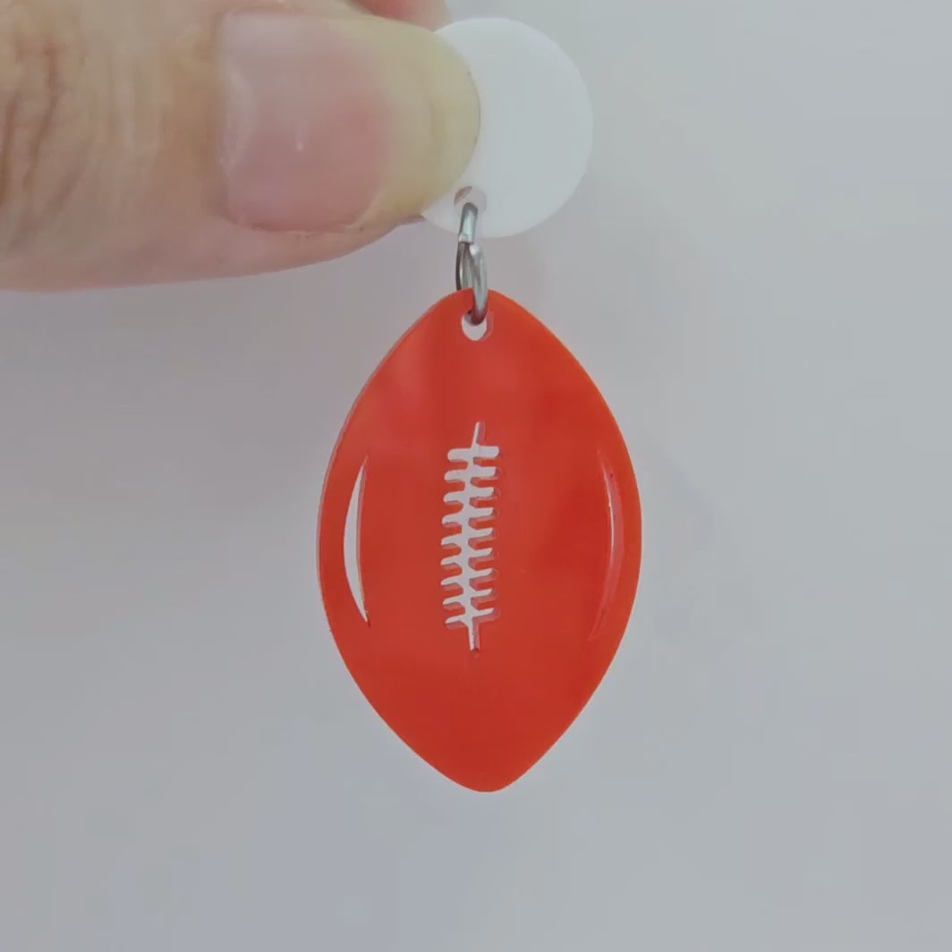 red football NRL AFL sports team DIY earring supplies laser cut acrylic dangles blanks