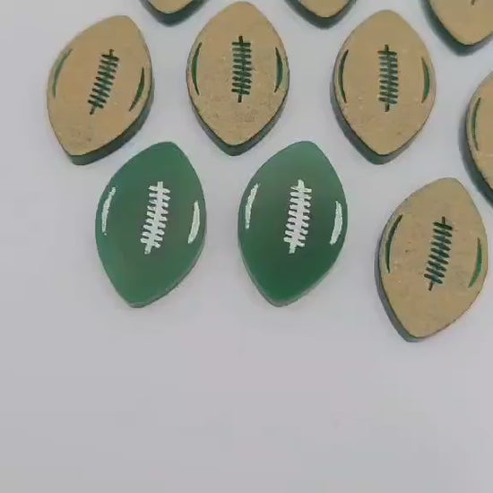 dark green football NRL AFL sports team DIY earring supplies laser cut acrylic studs blanks