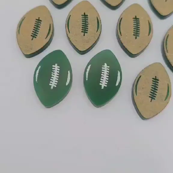 dark green football NRL AFL sports team DIY earring supplies laser cut acrylic studs blanks