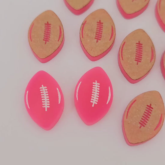 hot pink football NRL AFL sports team DIY earring supplies laser cut acrylic studs blanks