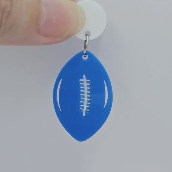 sky blue state of origin football NRL AFL sports team DIY earring supplies laser cut acrylic dangles blanks