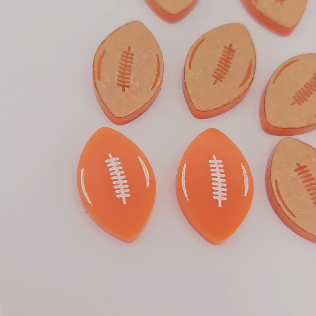 orange football NRL AFL sports team DIY earring supplies laser cut acrylic dangles blanks