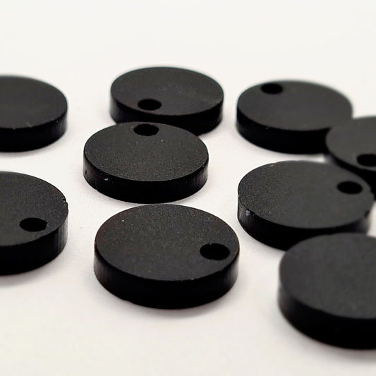 14mm MATTE BLACK Acrylic Toppers/Studs