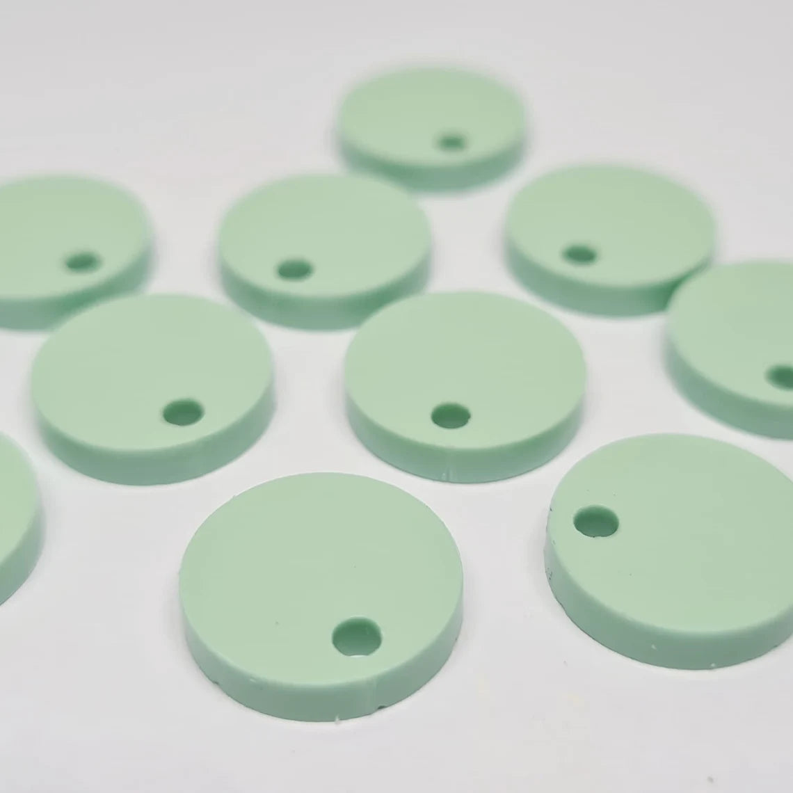 14mm PASTEL MINT Acrylic Toppers/Studs