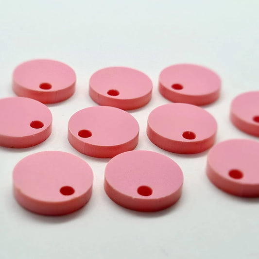 14mm PASTEL PINK Acrylic Toppers/Studs