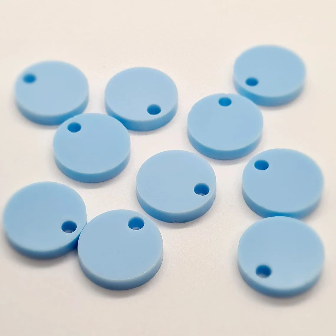 14mm PASTEL BLUE Acrylic Toppers/Studs