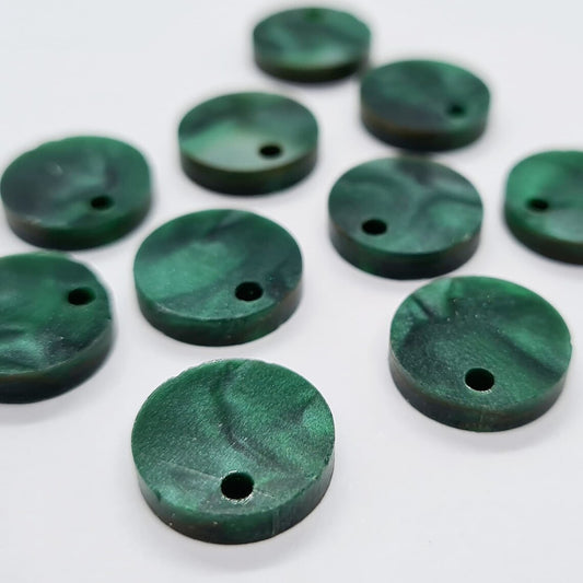 14mm GREEN MINERAL Acrylic Toppers/Studs