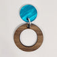 14mm BLUE MARBLE Acrylic Toppers/Studs