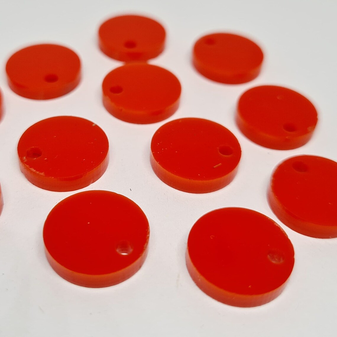 14mm RED Acrylic Toppers/Studs