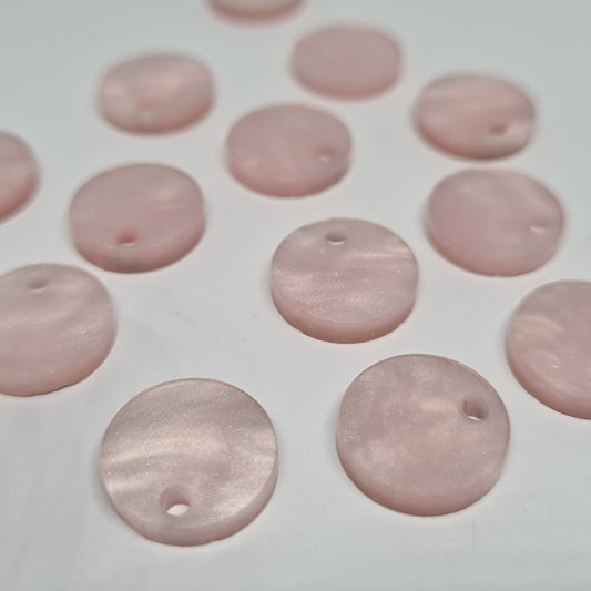 14mm PINK MARBLE Acrylic Toppers/Studs