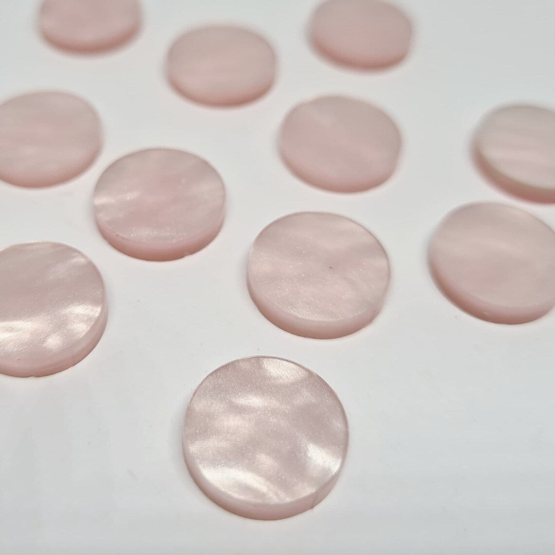 14mm PINK MARBLE Acrylic Toppers/Studs