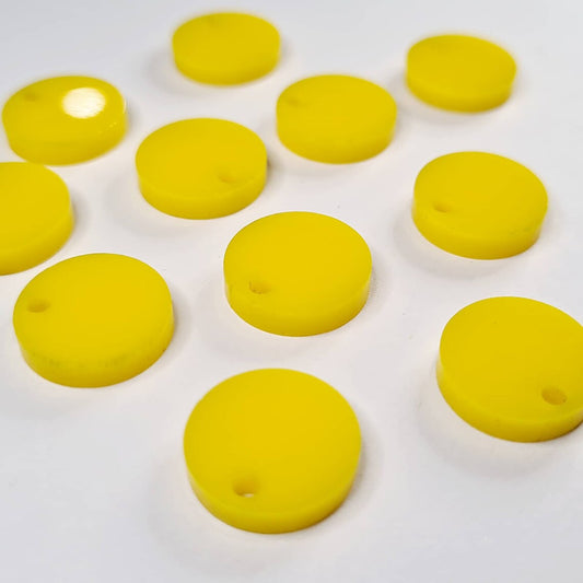 14mm YELLOW Acrylic Toppers/Studs