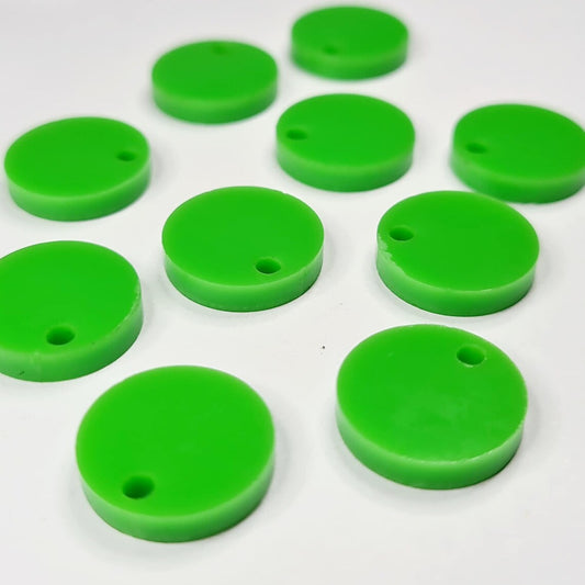 14mm LIME GREEN Acrylic Toppers/Studs