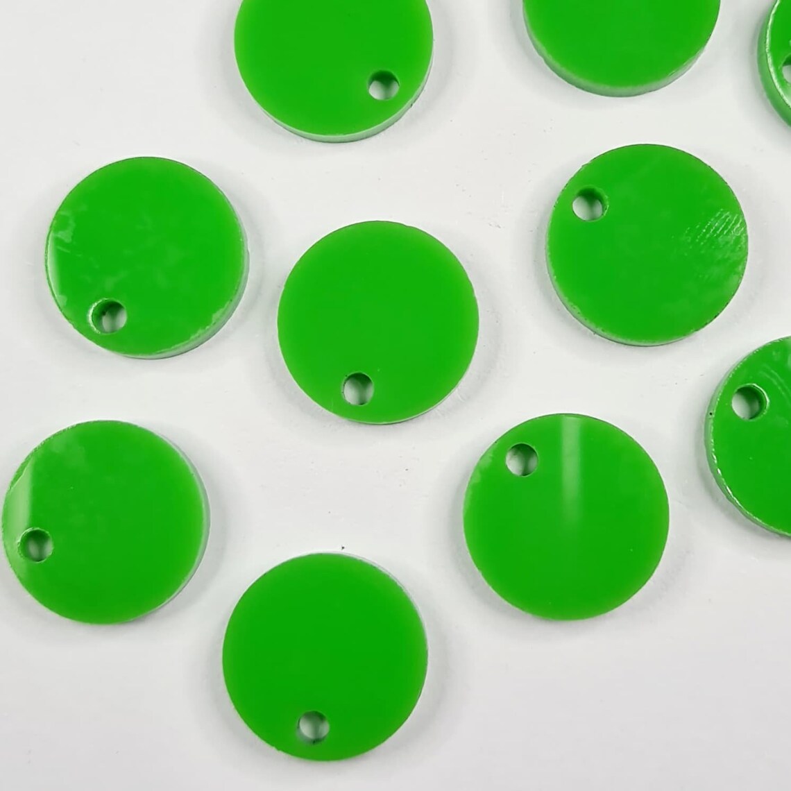 14mm LIME GREEN Acrylic Toppers/Studs