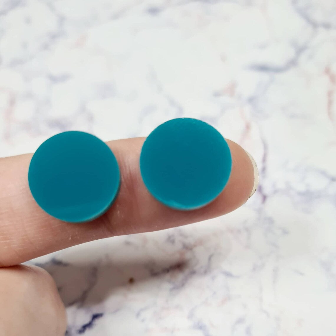 14mm TURQUOISE Acrylic Toppers/Studs