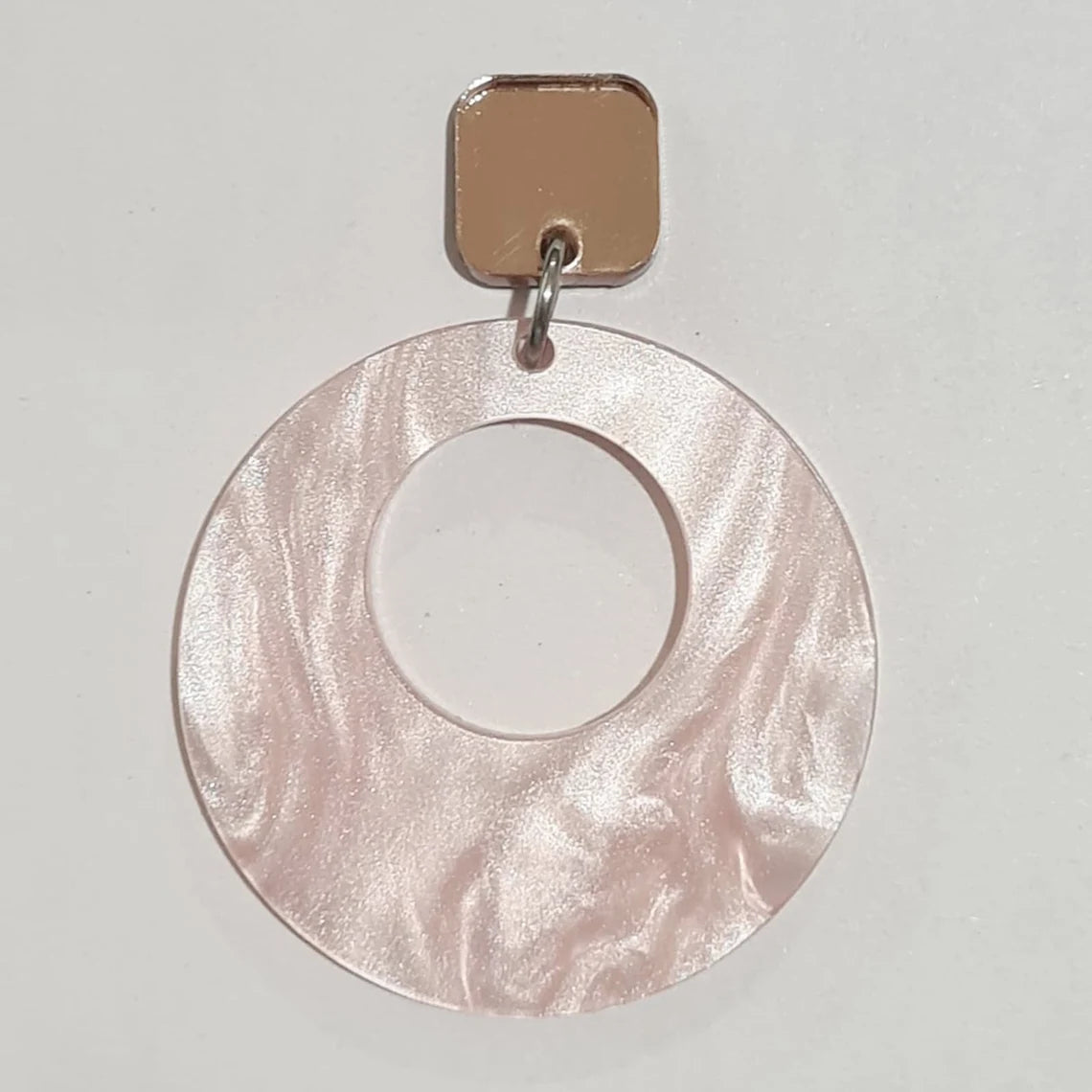 12mm ROSE GOLD MIRROR Acrylic SQUARES Toppers/Studs