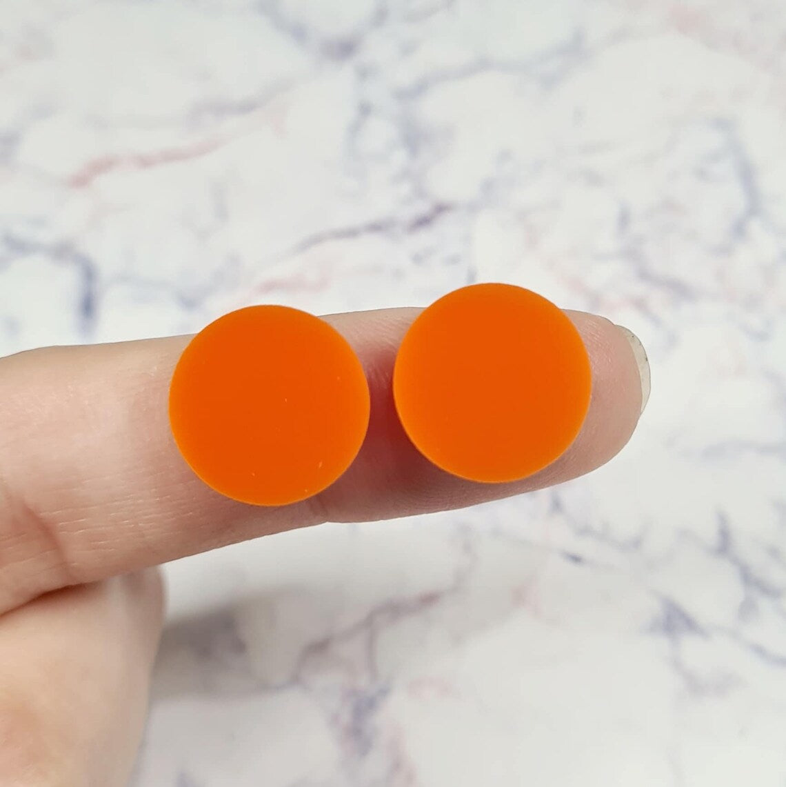 14mm ORANGE Acrylic Toppers/Studs