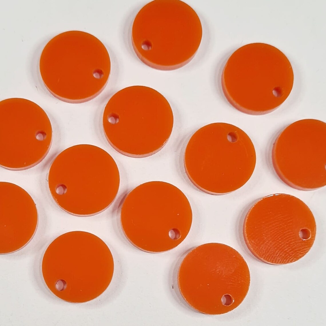 14mm ORANGE Acrylic Toppers/Studs