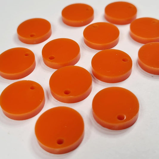 14mm ORANGE Acrylic Toppers/Studs