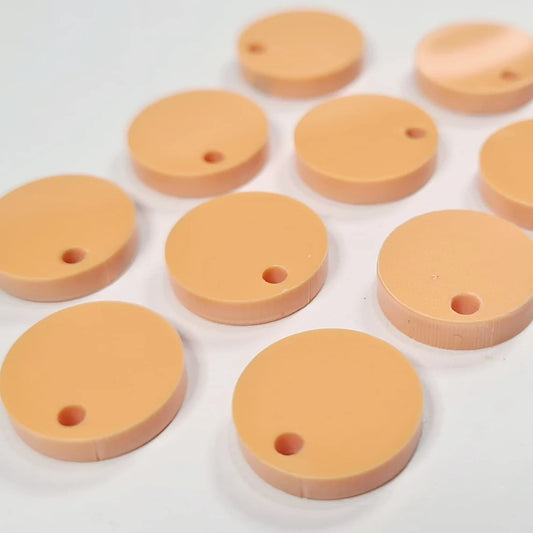 14mm PASTEL ORANGE Acrylic Toppers/Studs