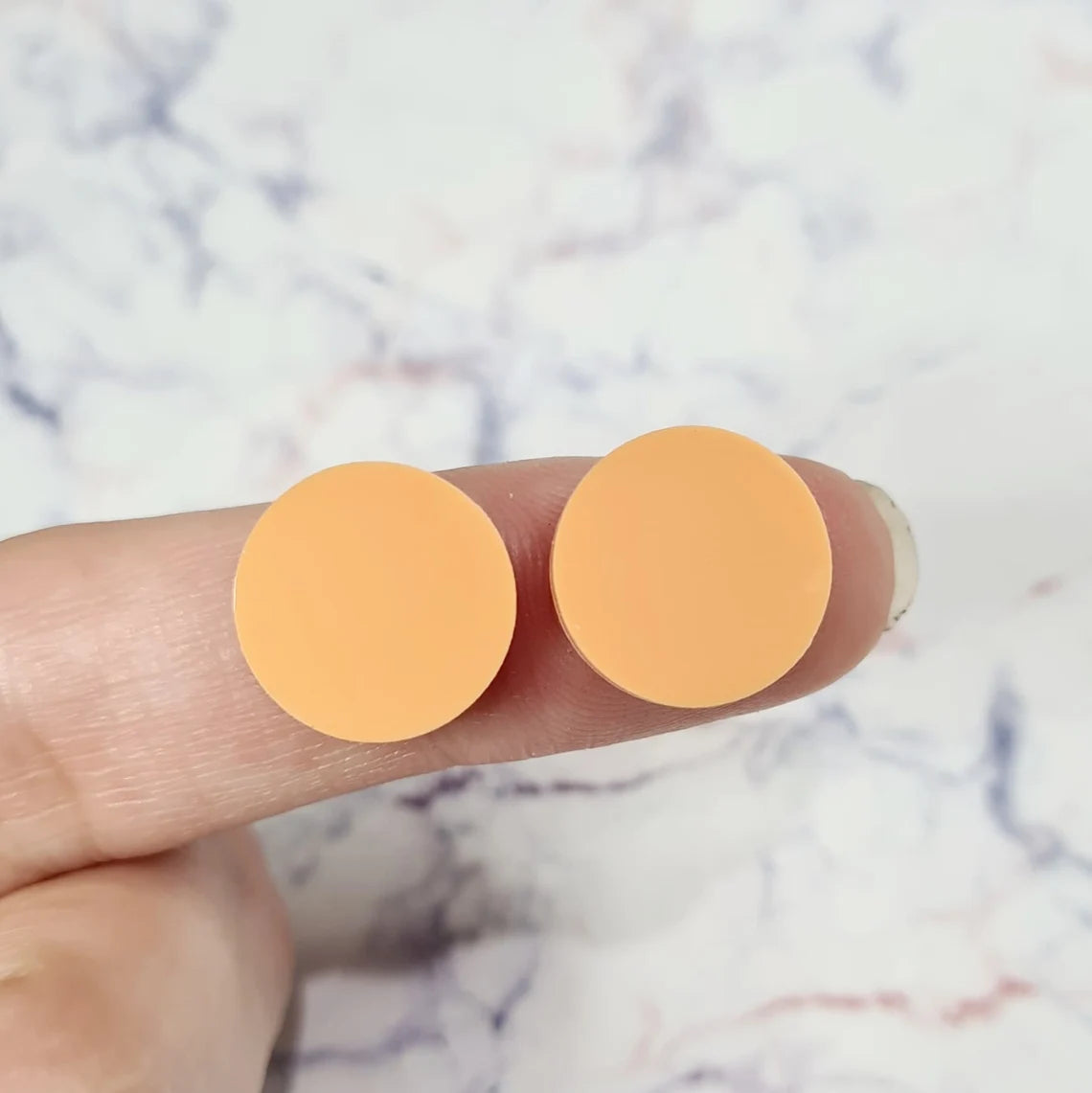 14mm PASTEL ORANGE Acrylic Toppers/Studs