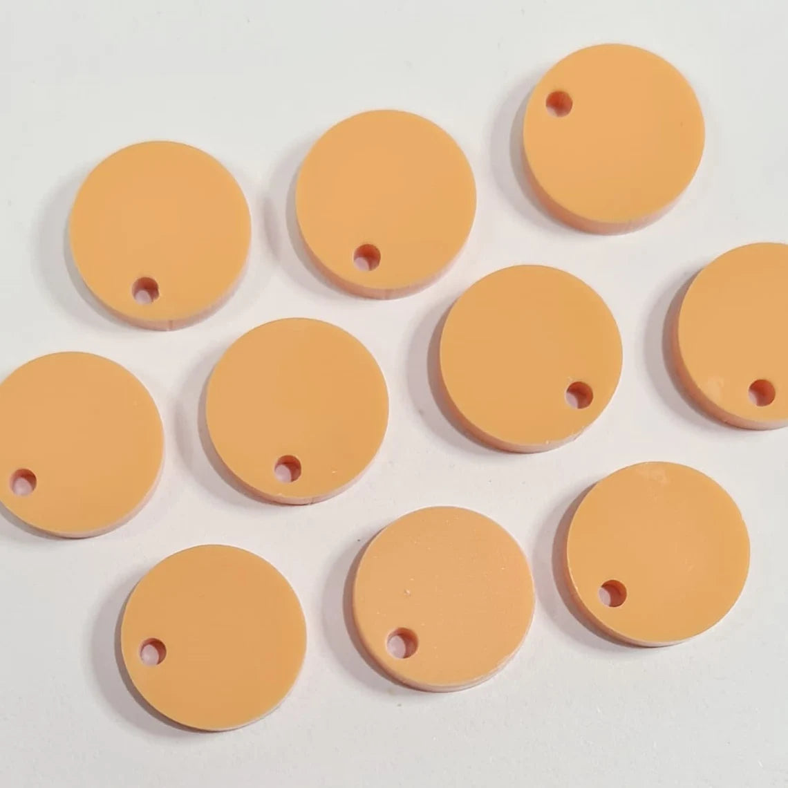 14mm PASTEL ORANGE Acrylic Toppers/Studs