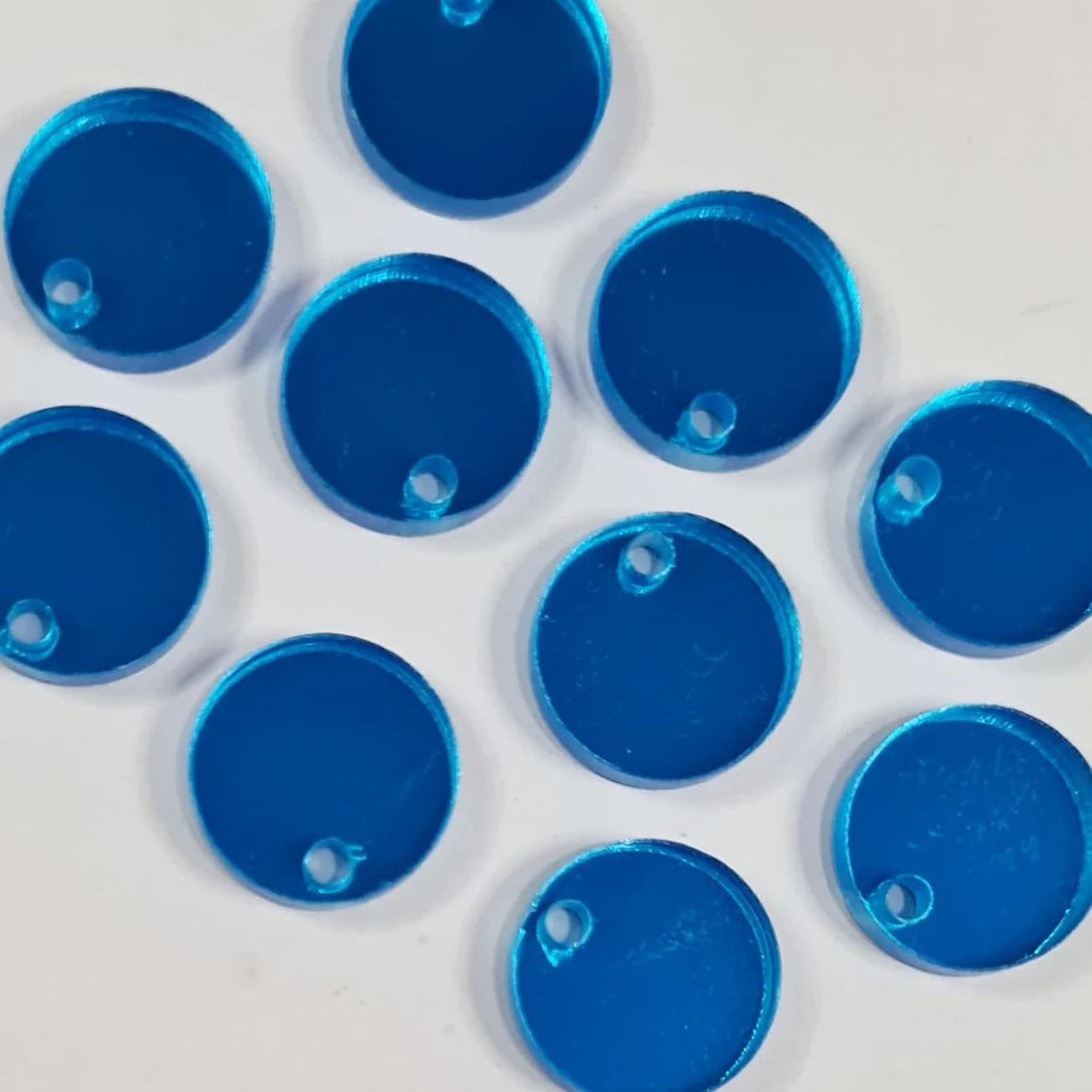 14mm BLUE MIRROR Acrylic Toppers/Studs