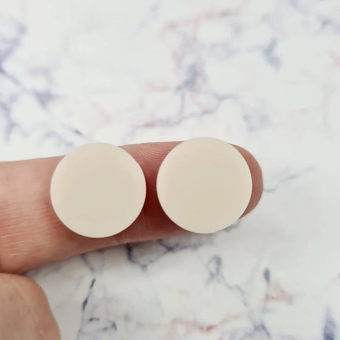 14mm CREAM Acrylic Toppers/Studs