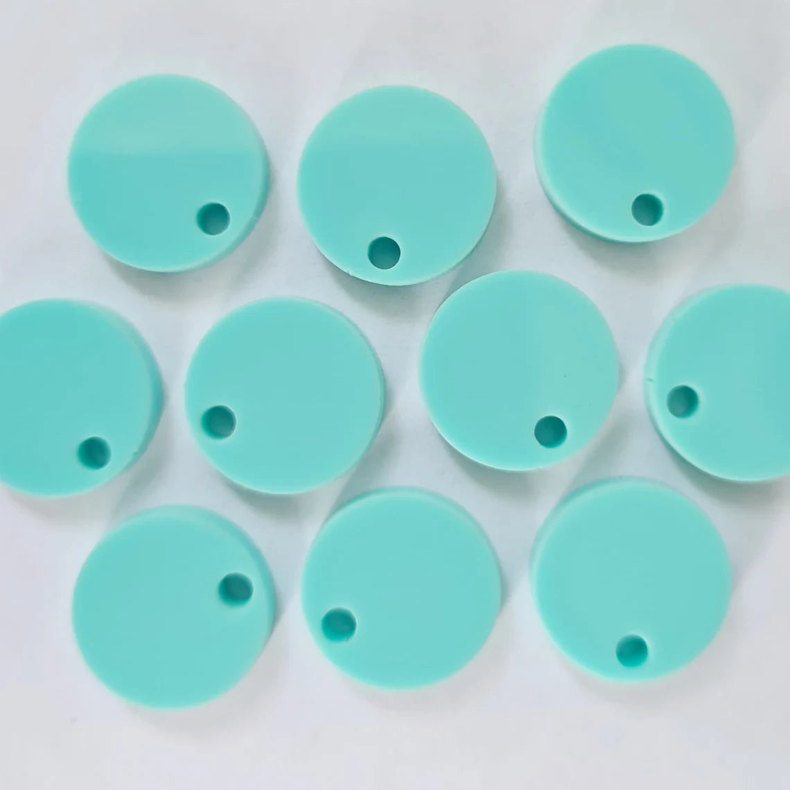 14mm PASTEL TURQUOISE (AQUA) Acrylic Toppers/Studs