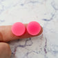 14mm NEON PINK Acrylic Toppers/Studs