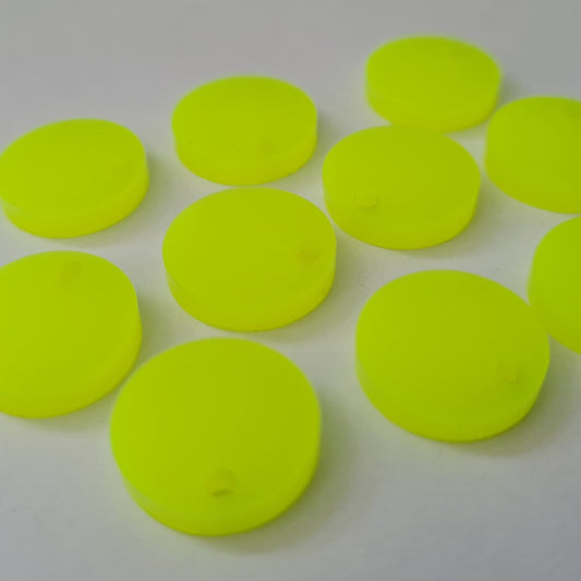 14mm NEON YELLOW Acrylic Toppers/Studs