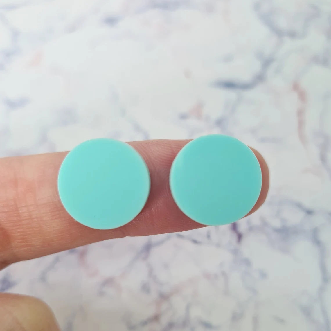 14mm PASTEL TURQUOISE (AQUA) Acrylic Toppers/Studs