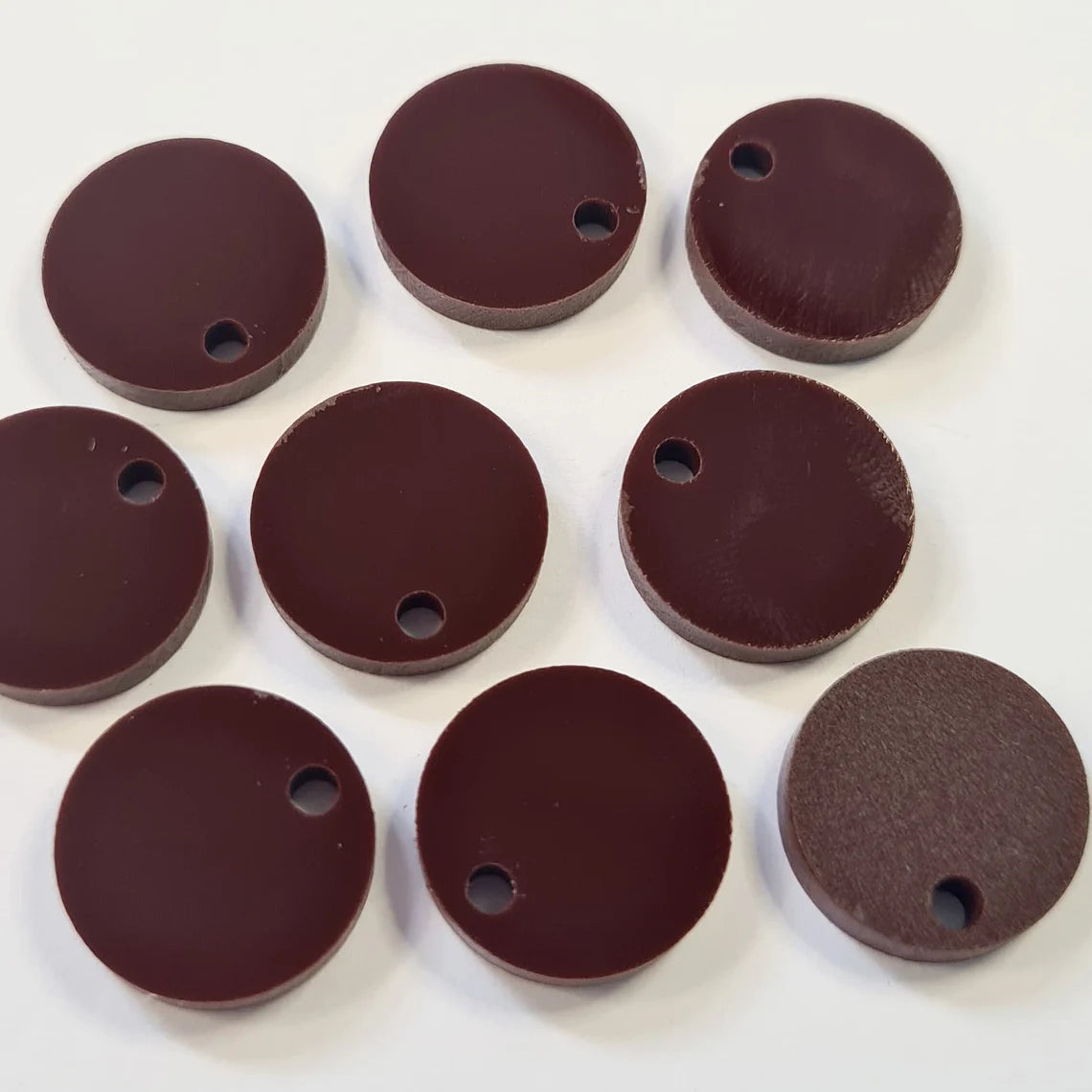 14mm CHOCOLATE BROWN Acrylic Toppers/Studs