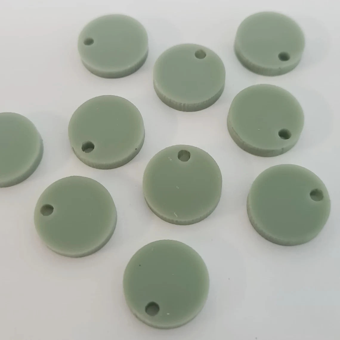 14mm OLIVE GREEN Acrylic Toppers/Studs