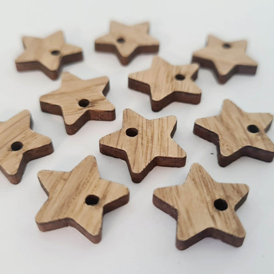 16mm OAK VENEER STAR Toppers/Studs