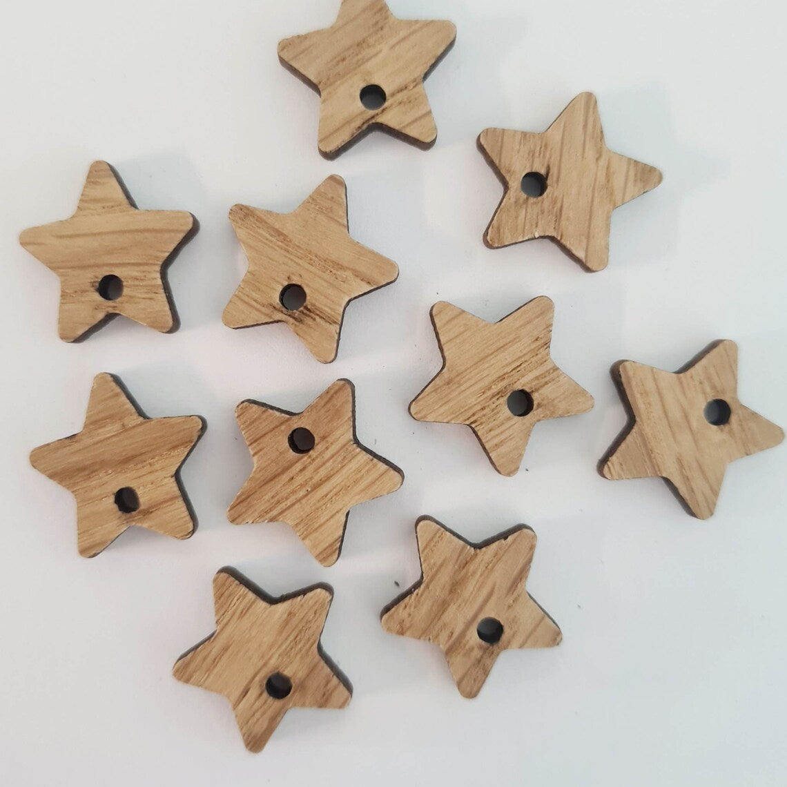 16mm OAK VENEER STAR Toppers/Studs